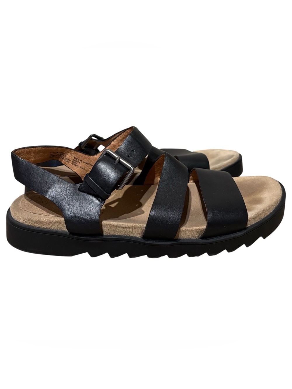 Madewell Addie Strappy Black Sandals Size 8 - Picture 2 of 7